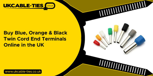 Buy Blue, Orange & Black Twin Cord End Terminals Online in the UK