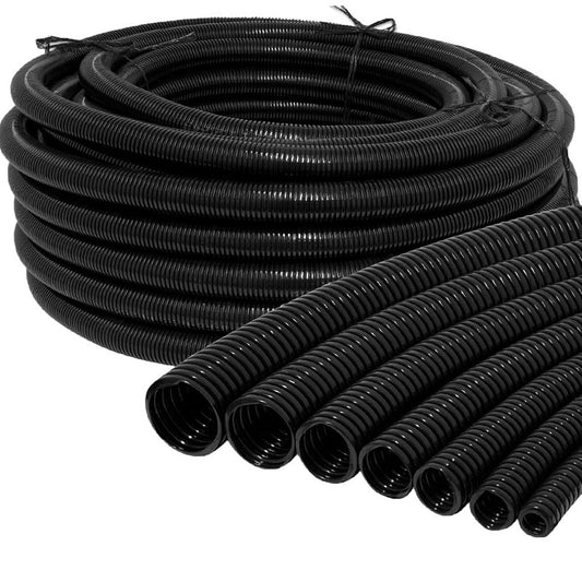 Non Split Loom Wire Auto Split Loom Tubing Wire Conduit Polyethylene Corrugated Flexible Tube Cable Management Sleeve Protection Pipe Cable Tidy Organiser