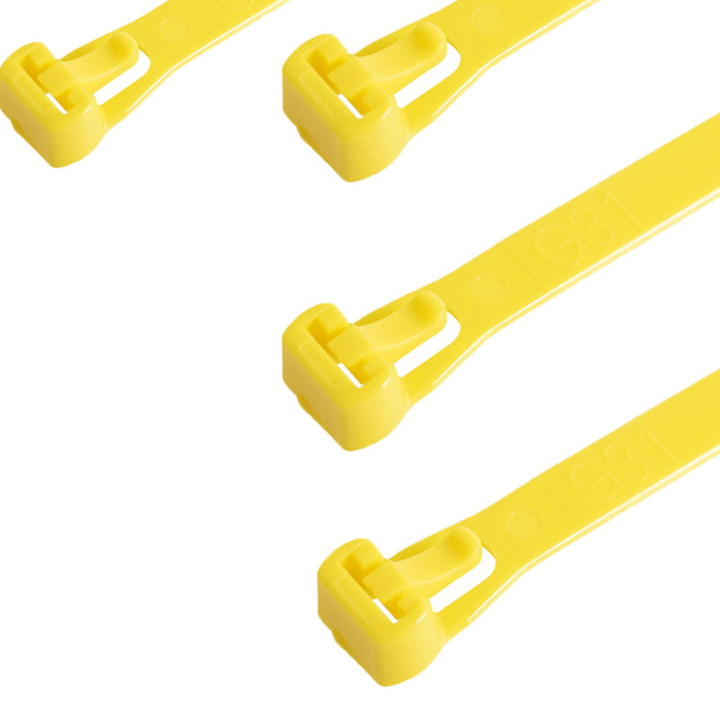 Releasable Cable Ties 250mm x 7.6mm Blue Green Red Yellow