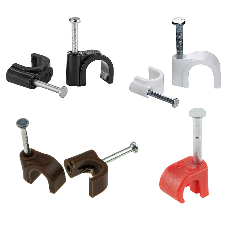 Round Rwp Clip Buy Round Cable Clips Black Brown White Red UK | Cable Clips - Round ...