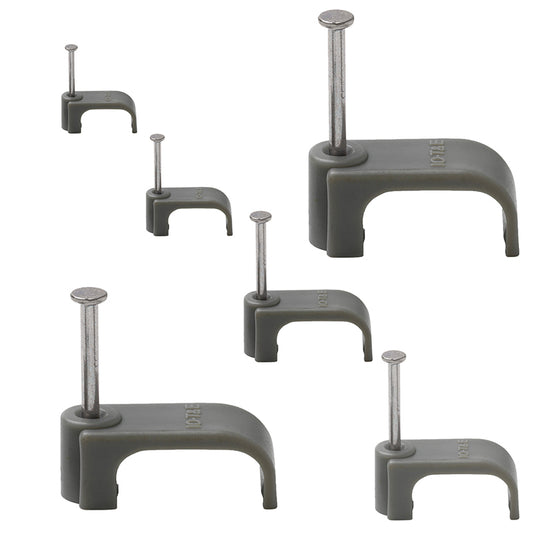 Flat Cable Clips Grey