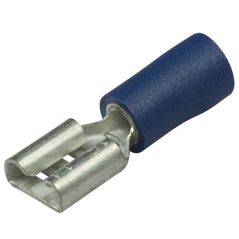 Female Spade Terminals with Stud Size Blue